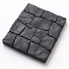 black stone cobblestone texture background