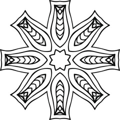 Flower Mandala Art Colourful Easy Circular Pattern in the Form of a Mandala Decorative Ornament in Ethnic Oriental Style.