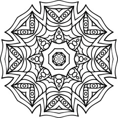 Flower Mandala Art Designs Circular Pattern in the Form of a Mandala Decorative Ornament in Ethnic Oriental Style.