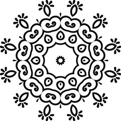 Mandala Background Circular Pattern in the Form of a Mandala Decorative Ornament in Ethnic Oriental Style.