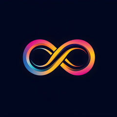 Infinity Logo Design Featuring Thick Outer Lines and Thin Inner Line in a Minimalist Style