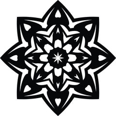 Mandala Art Drawing Circular Pattern in the Form of a Mandala Decorative Ornament in Ethnic Oriental Style.