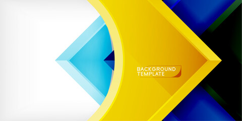 Geometric design abstract background - circles and triangles