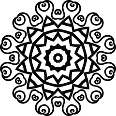 Flower Hanging Mandala Art Circular Pattern in the Form of a Mandala Decorative Ornament in Ethnic Oriental Style.