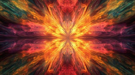 Vibrant Explosion of Colors in Abstract Art