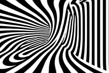 Op Art A pattern of optical art creating an illusion of movement