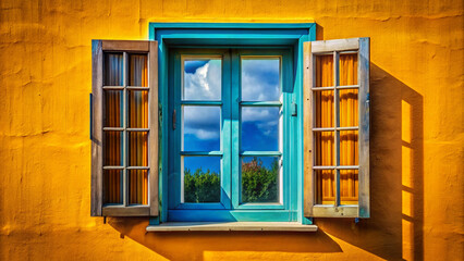 Fototapeta premium old window in the old building