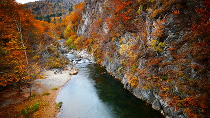 晩秋の二見吊り橋とその絶景