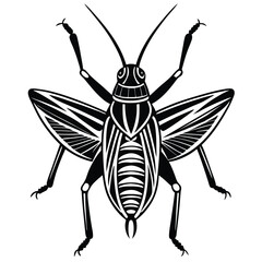 Elegant Bush Katydid Logo Design for Nature and Eco Branding