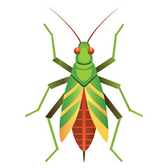Elegant Bush Katydid Logo Design for Nature and Eco Branding