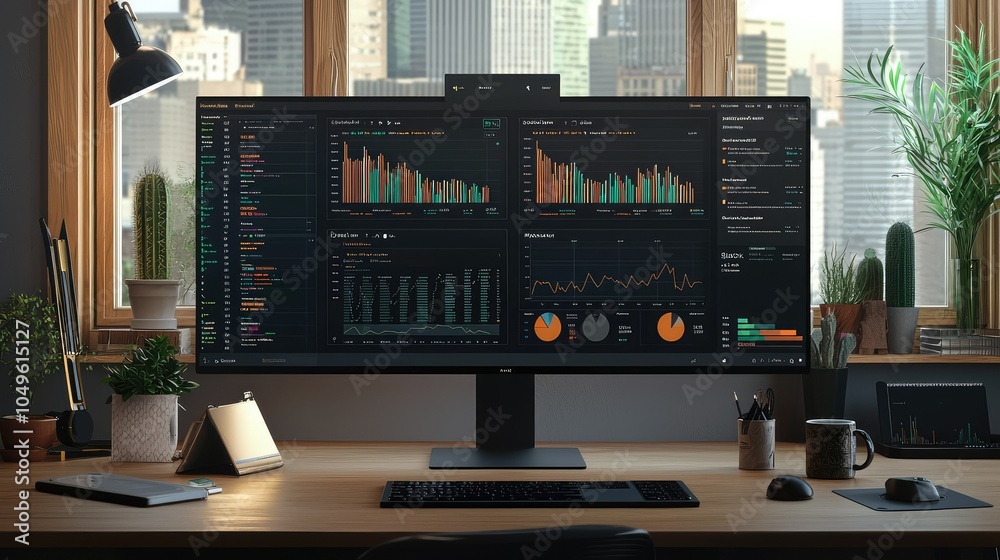 Poster dynamic business dashboard for real-time data analysis