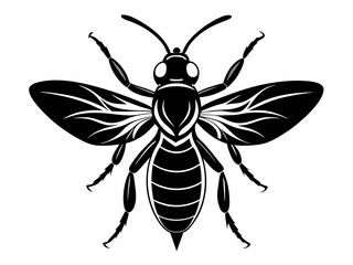 Wasp Silhouette Vector Illustration