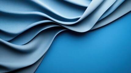 Fototapeta premium Elegant blue drapery a study in textural harmony and visual depth for artistic interpretation and design inspiration