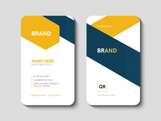 Vertical business card design template