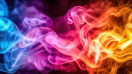 Fototapeta premium Colorful Smoke Trails in Vibrant Display