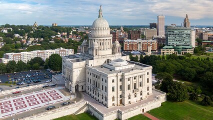 Obraz premium Rhode Island State House in downtown Providence, Rhode Island, United States.