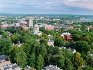 Obraz premium Brown University campus on college hill in Providence, Rhode Island, United States.