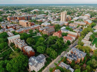 Brown University campus on College Hill, Providence, Rhode Island, United States.