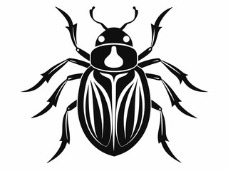 Beetle Silhouette Vector Illustration