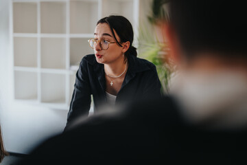 A student attentively participates in a classroom discussion, showing concentration and engagement. The setting suggests a modern learning environment, emphasizing the importance of active learning.