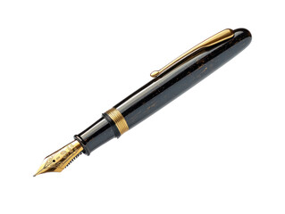 Naklejka premium Elegant Fountain Pen Design on transparent background