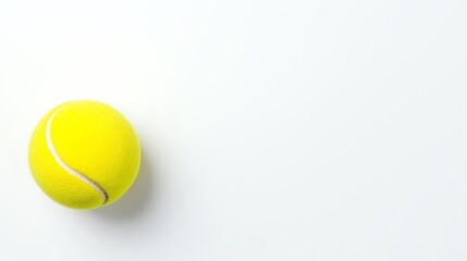 Tennis ball on a white isolated background.