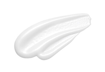 White cosmetic cream smear isolated on white	