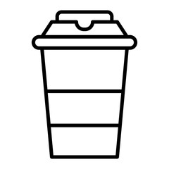 Cup can be taken anywhere. outline icon