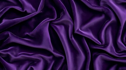 Obraz premium Lush, dark violet velvet drapes flowing gracefully, with soft, natural lighting that enhances the tactile, luxurious texture of the fabric and adds an element of classic elegance