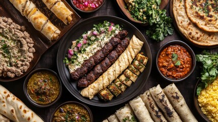 Creative Plating of Traditional Cuisine with High Contrast