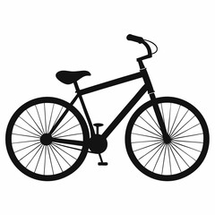 Bicycle Vector Silhouette Design Simple and Classic Bike Illustration