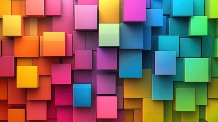 Obraz premium Geometric grid background featuring abstract color boxes, perfect for presentations or postcards