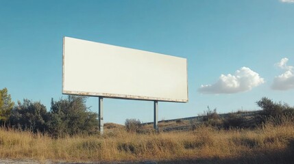 Outdoor blank billboard mockup for advertising campaign