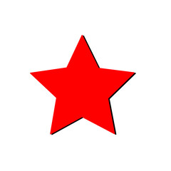 Obraz premium star red isolated on transparent background