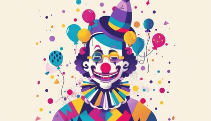 Naklejka premium April Fools Day