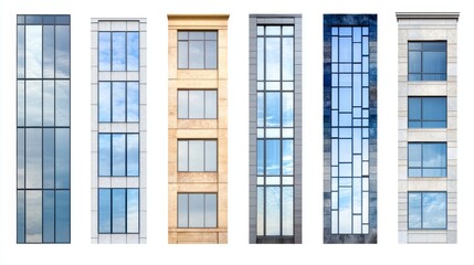 Obraz premium Contemporary architecture, sleek windows reflecting vibrant blue sky a vision of modern design and open spaces