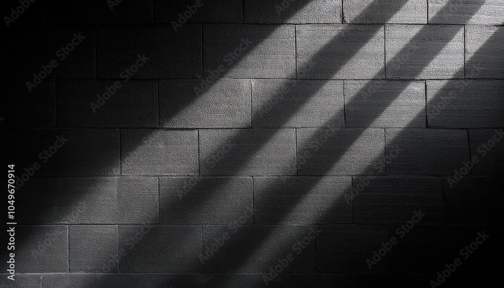Poster moody dark textured wall background with soft diagonal light rays. ideal for cinematic designs, atmo