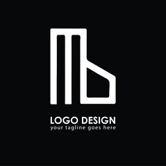 MB MB Logo Design, Creative Minimal Letter MB MB Monogram