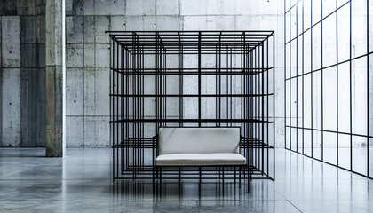 Minimalist and unique interior design in the house