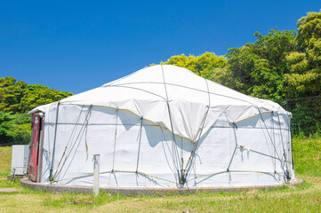Naklejka premium 鷹島モンゴル村