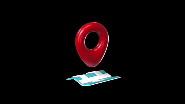 Location Loading Animated 3D Icon with transparent background (HD)