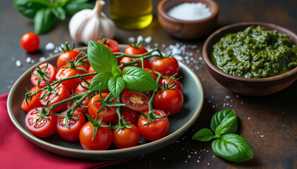 tomatoes and basil