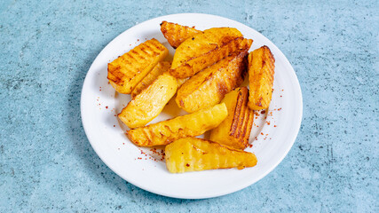 Roasted potaoes. Fries. Fried potatoes. Chips.