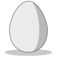 Clean white egg illustration