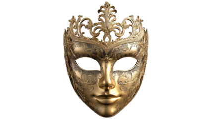 golden venetian mask for night party club PNG 