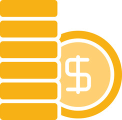 Pile of Dollar Coins Icon