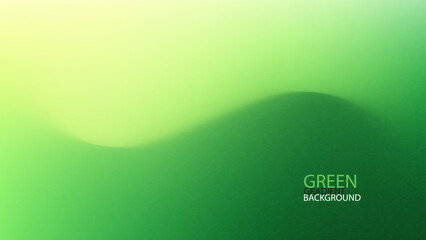 Obraz premium Green curve gradient background. Grainy texture. Design for Template, Social Media, Trendy, Vintage, Brochure, Banner