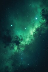 Obraz premium Colorful dark green constellation.