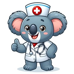 cartoon doctor koala