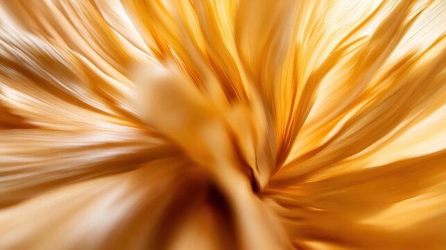 Golden light swirls with soft textures create a striking image that conveys warmth and energy. Perfect for backgrounds or marketing materials evoking positivity and vibrancy.
